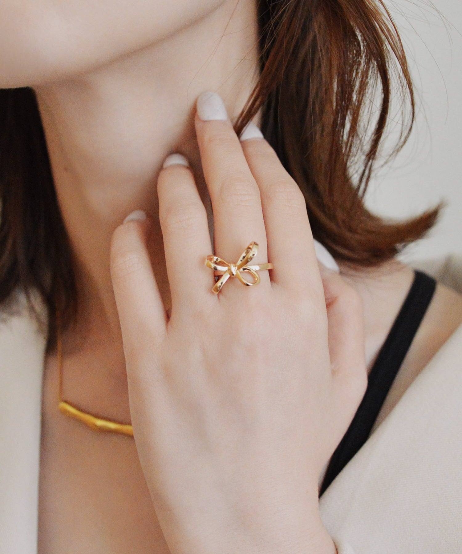 Styiro Nickel-Free Metal Ribbon Ring Metal Allergy Compatible