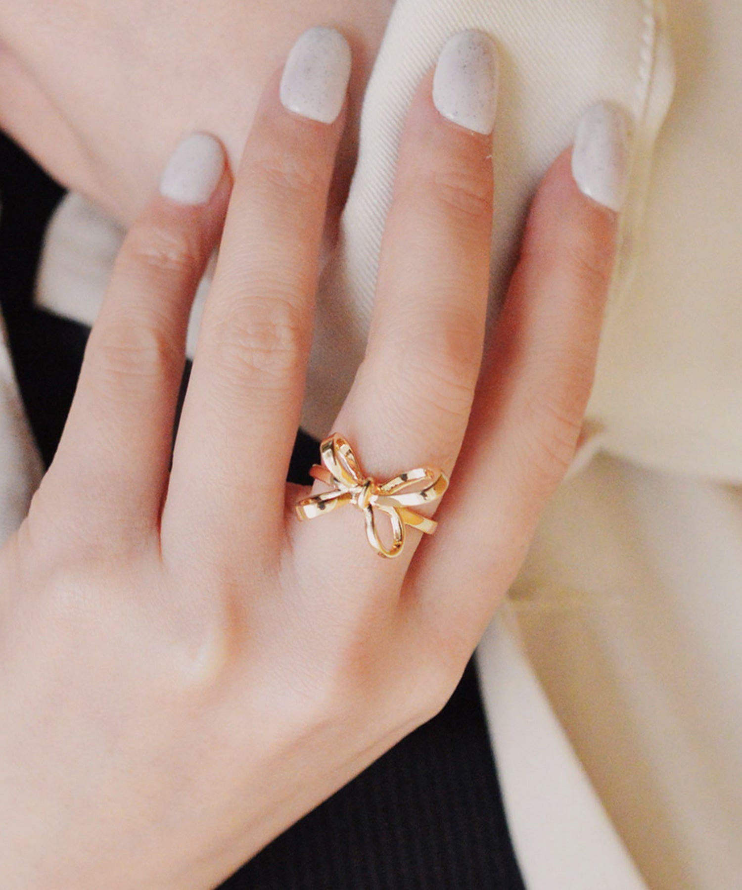 Styiro Nickel-Free Metal Ribbon Ring Metal Allergy Compatible