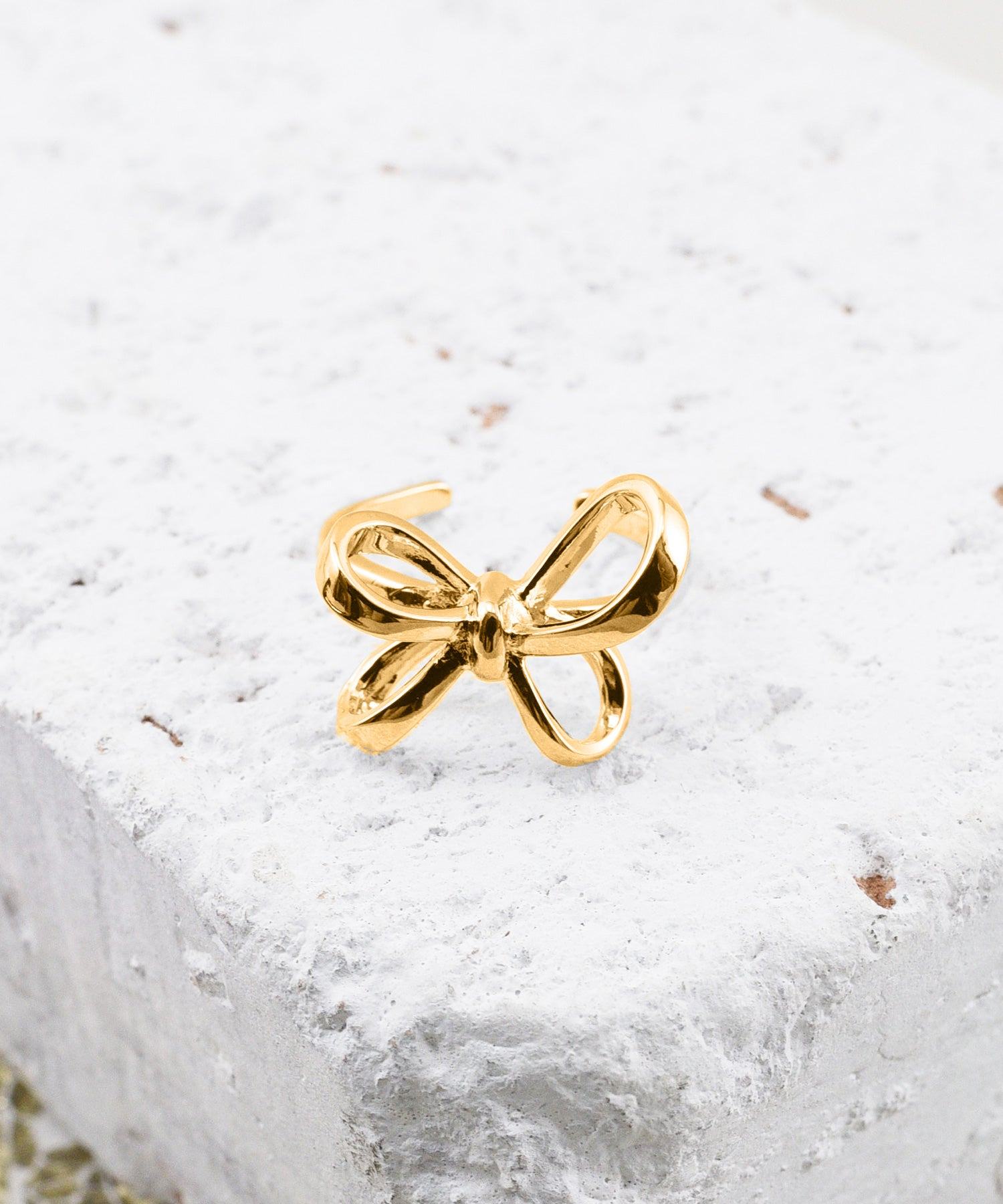 Styiro Nickel-Free Metal Ribbon Ring Metal Allergy Compatible