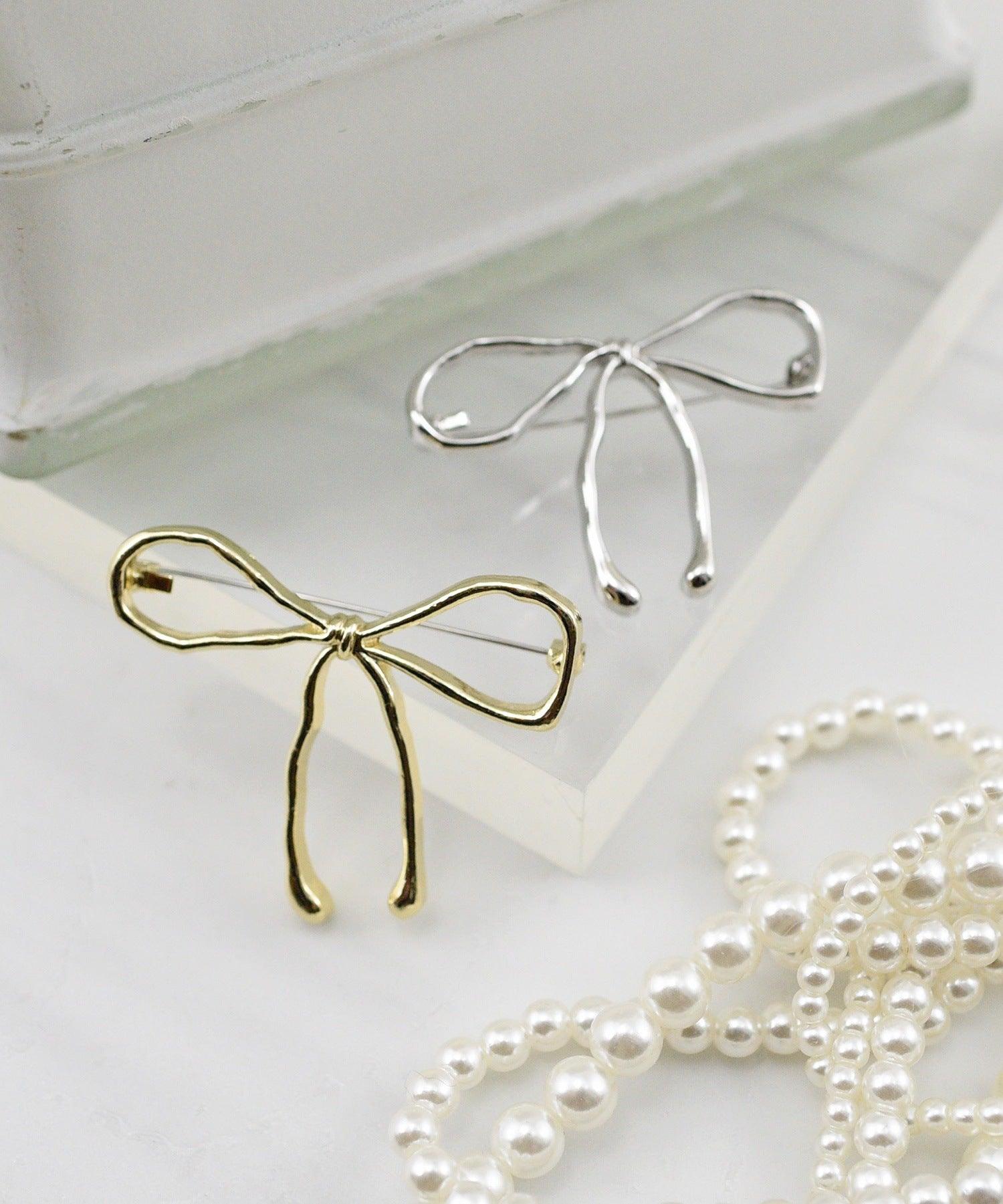 スタイロ styiro 金屬線絲緞帶胸針