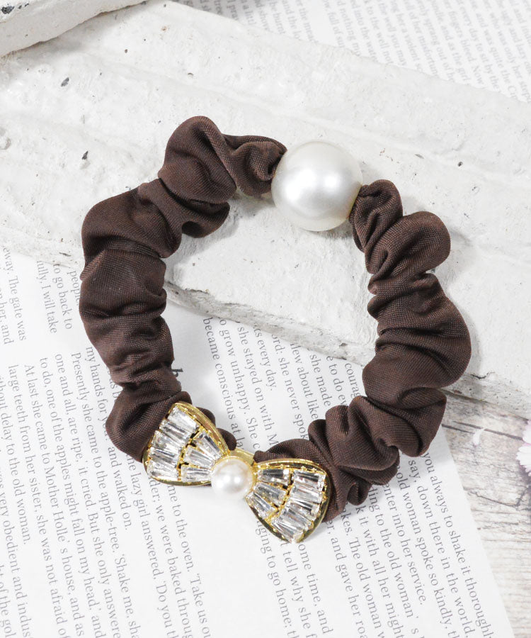 スタイロ styiro ビジューくしゅくしゅヘアゴム (ブラウン1) ブラウン1