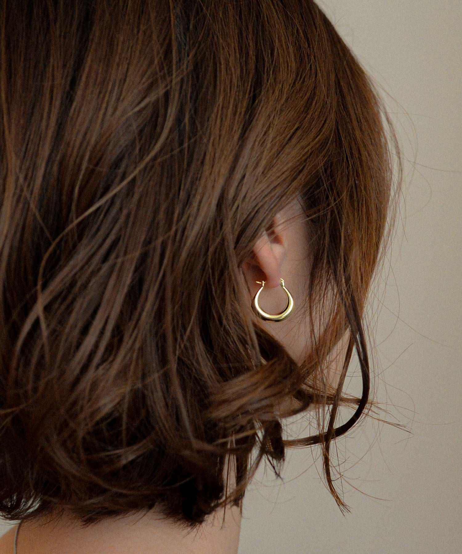 スタイロ styiro ニッケルフリー ぷっくりフープ メタルピアス (ゴールド) ゴールド