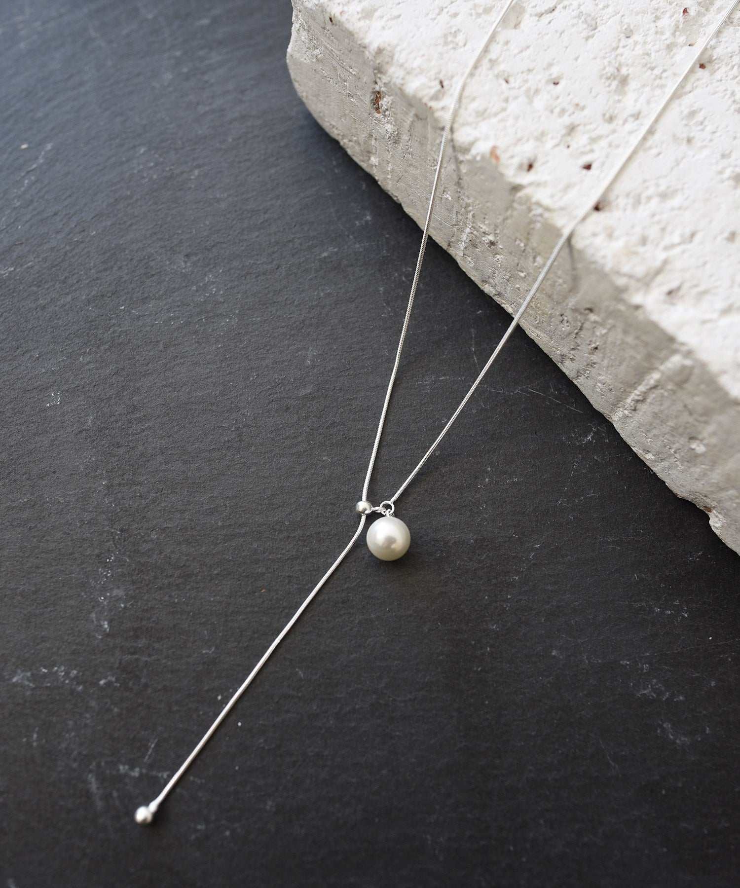 スタイロ styiro ニッケルフリー パールアジャスターネックレス (シルバー) シルバー