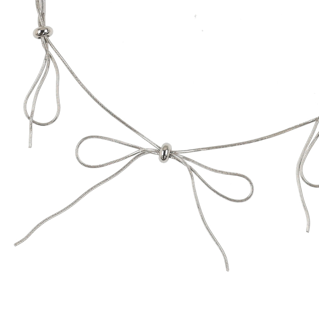 スタイロ styiro ニッケルフリー リボンチェーンネックレス (シルバー) シルバー