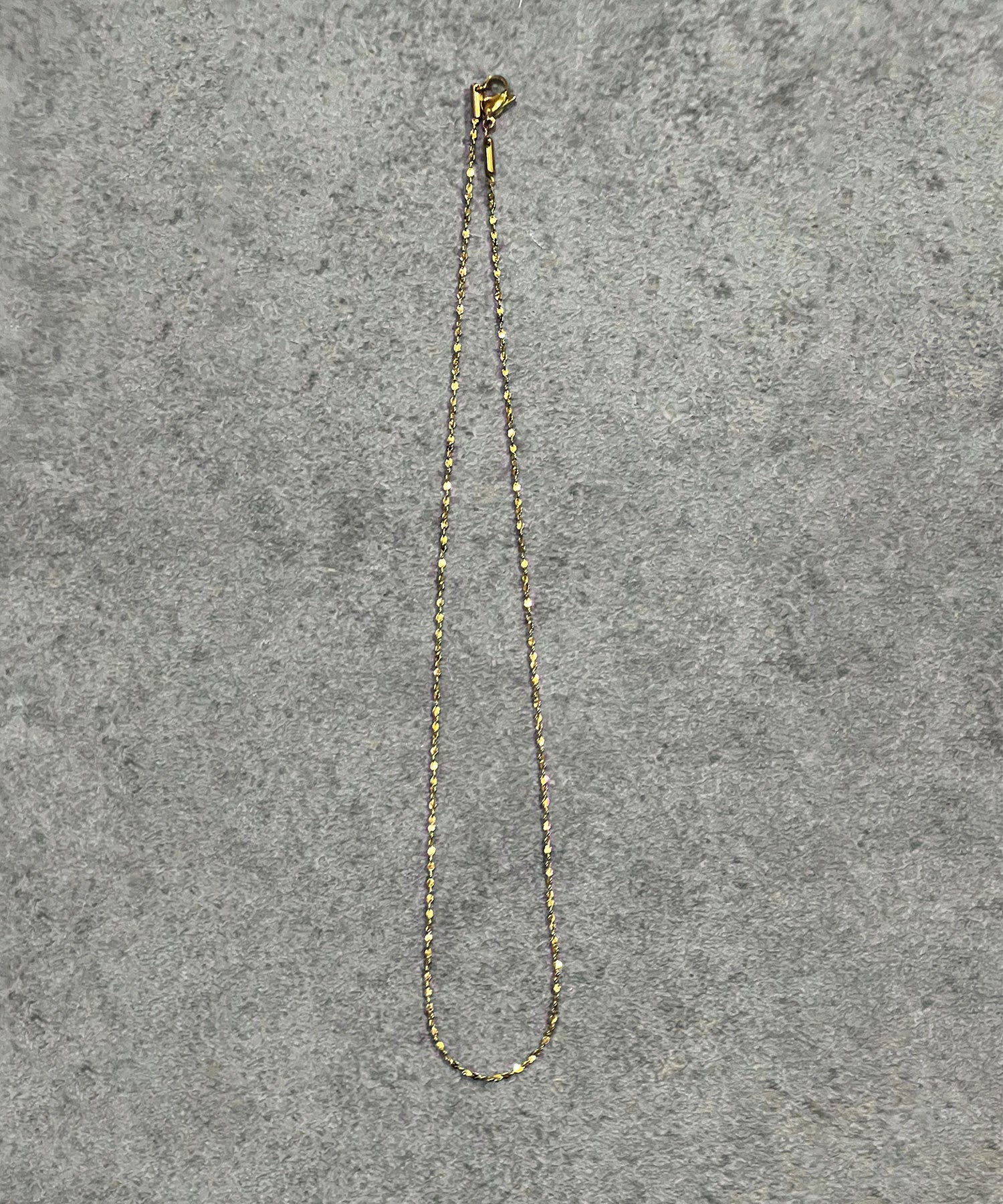 スタイロ styiro 金属アレルギー対応 グリッターサークルチェーンネックレス ステンレス (ゴールド) ゴールド