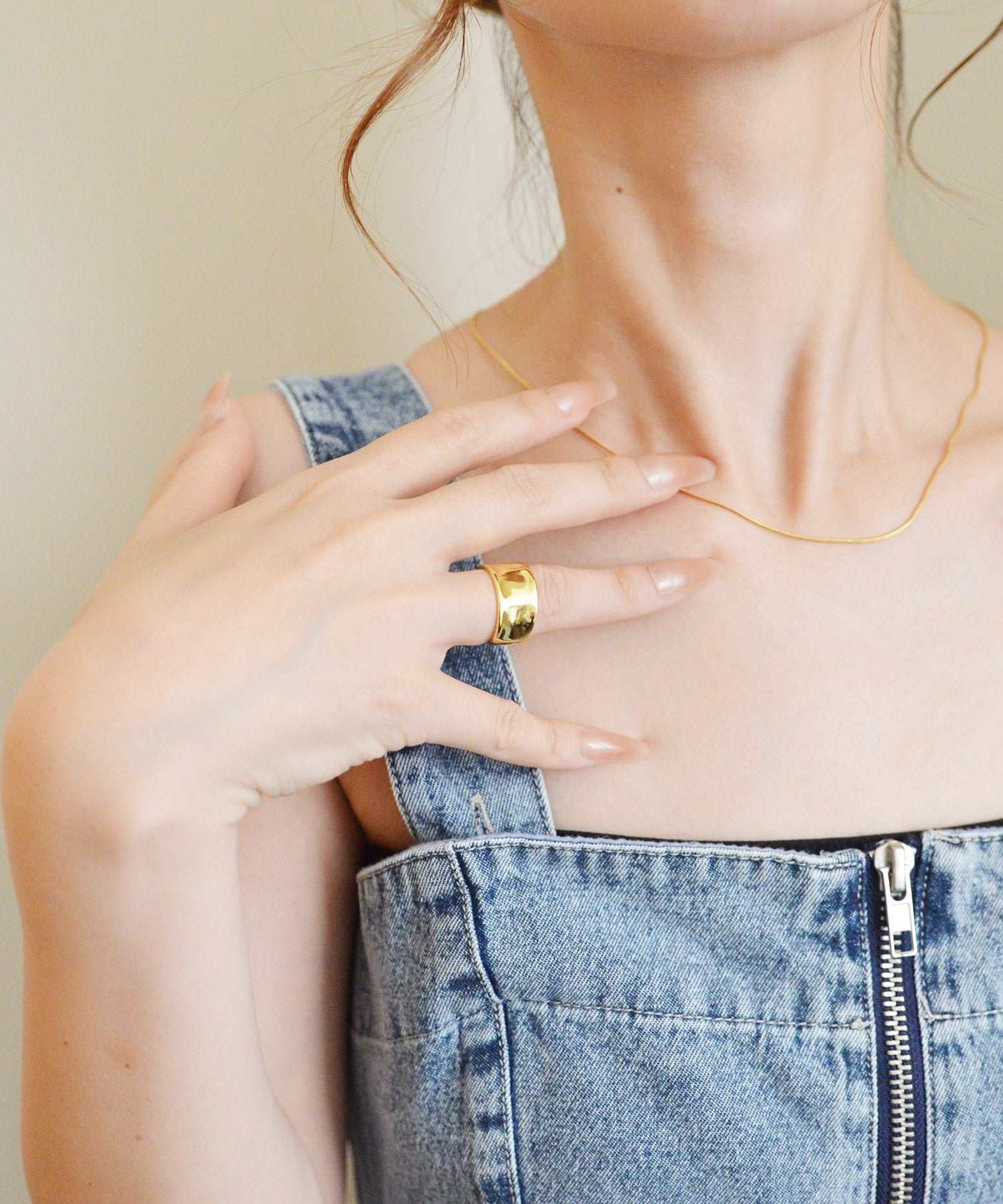 スタイロ styiro ニッケルフリー バルキーメタルリング (ゴールド) ゴールド