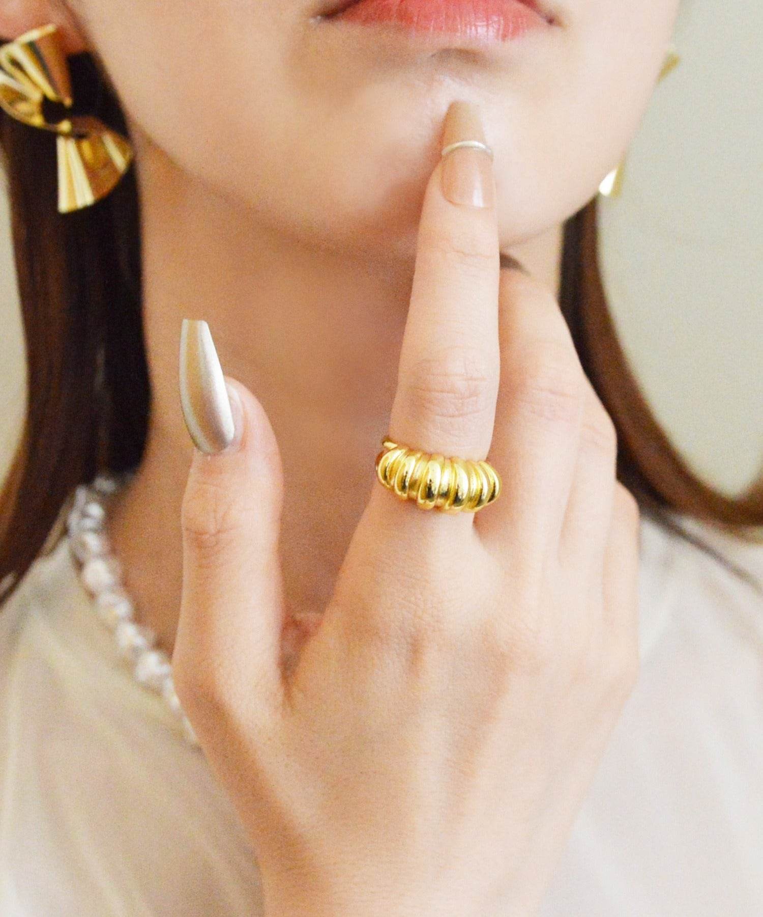 スタイロ styiro ニッケルフリー コワソンゴールドメタルリング (ゴールド) ゴールド