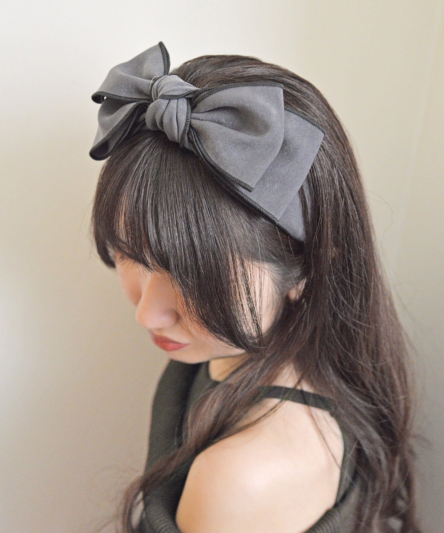 スタイロ styiro ダブルリボンヘアカチューシャ (グレー) グレー