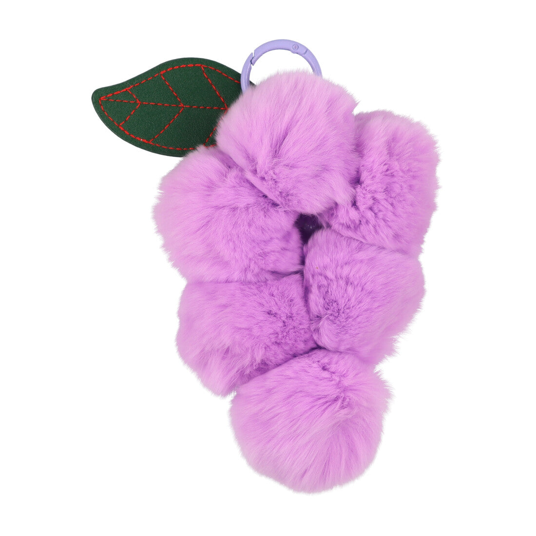 スタイロ styiro ぶどうファーチャームキーホルダー (ライトパープル) ライトパープル