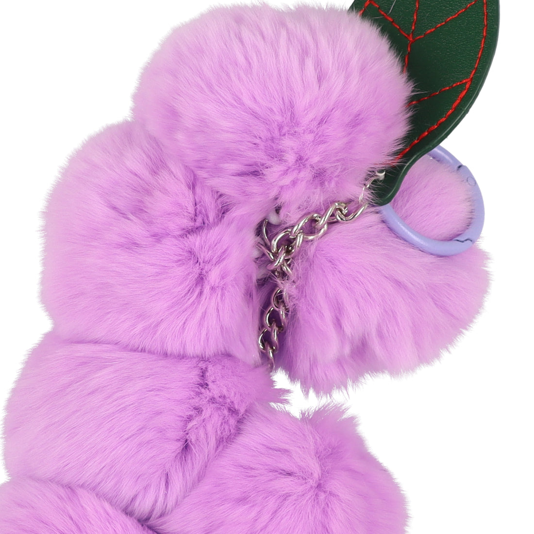 スタイロ styiro ぶどうファーチャームキーホルダー (ライトパープル) ライトパープル