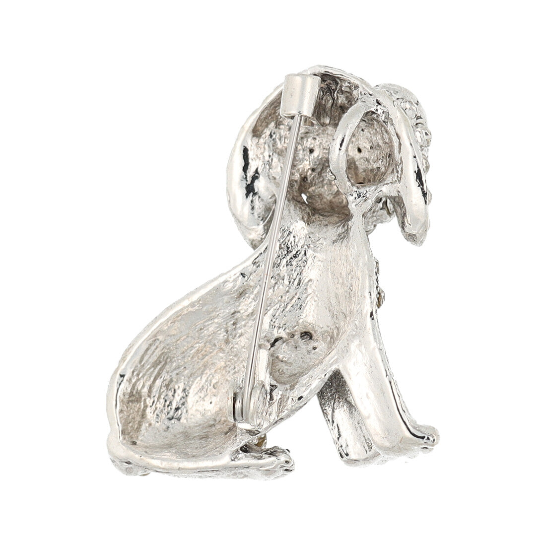 スタイロ styiro おすわりダックスビジューブローチ (シルバー) シルバー