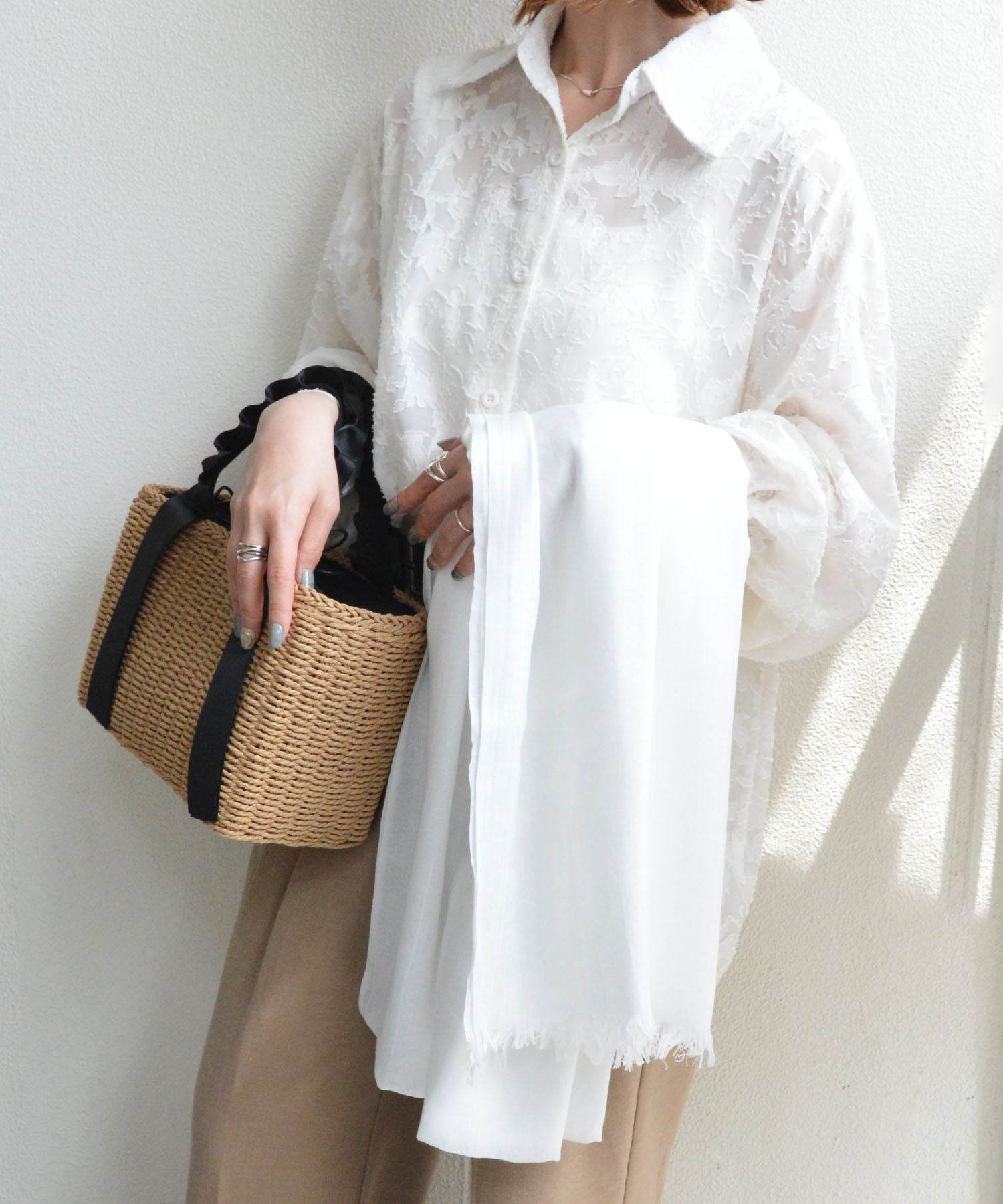 スタイロ styiro 365日使えるUV対策 軽やか大判ストール 薄手 無地 春夏秋冬 (ホワイト) ホワイト