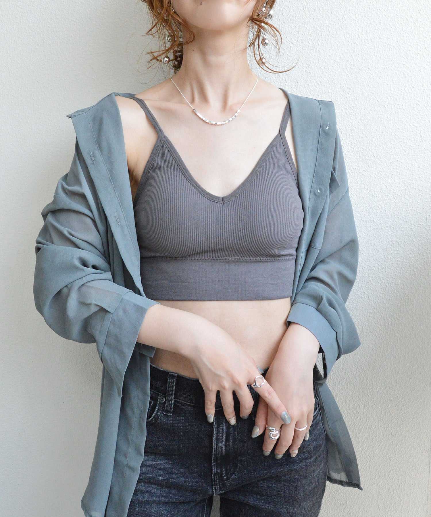 スタイロ styiro カップインシームレスブラトップキャミ ノンワイヤー (グレー) グレー