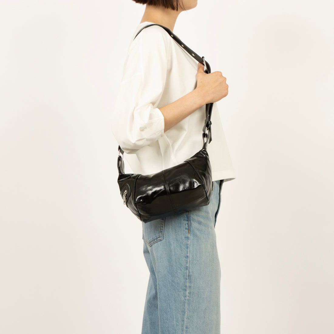 スタイルブロック STYLEBLOCK レザー調ショルダーバッグ (ブラック) ブラック