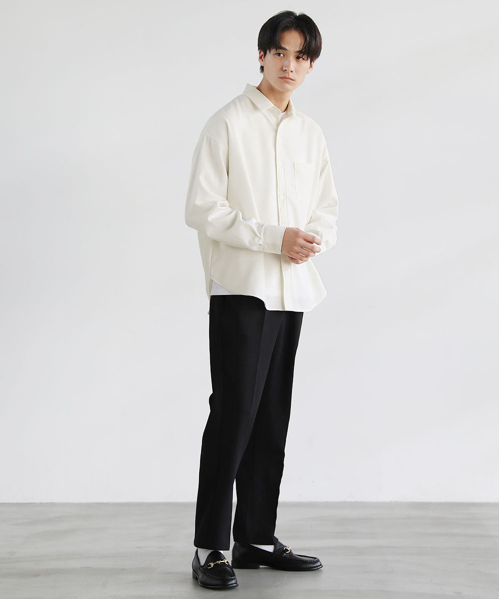 カジュアル THE CASUAL SPU 日本製LANATECウォッシャブルレギュラーカラーシャツ