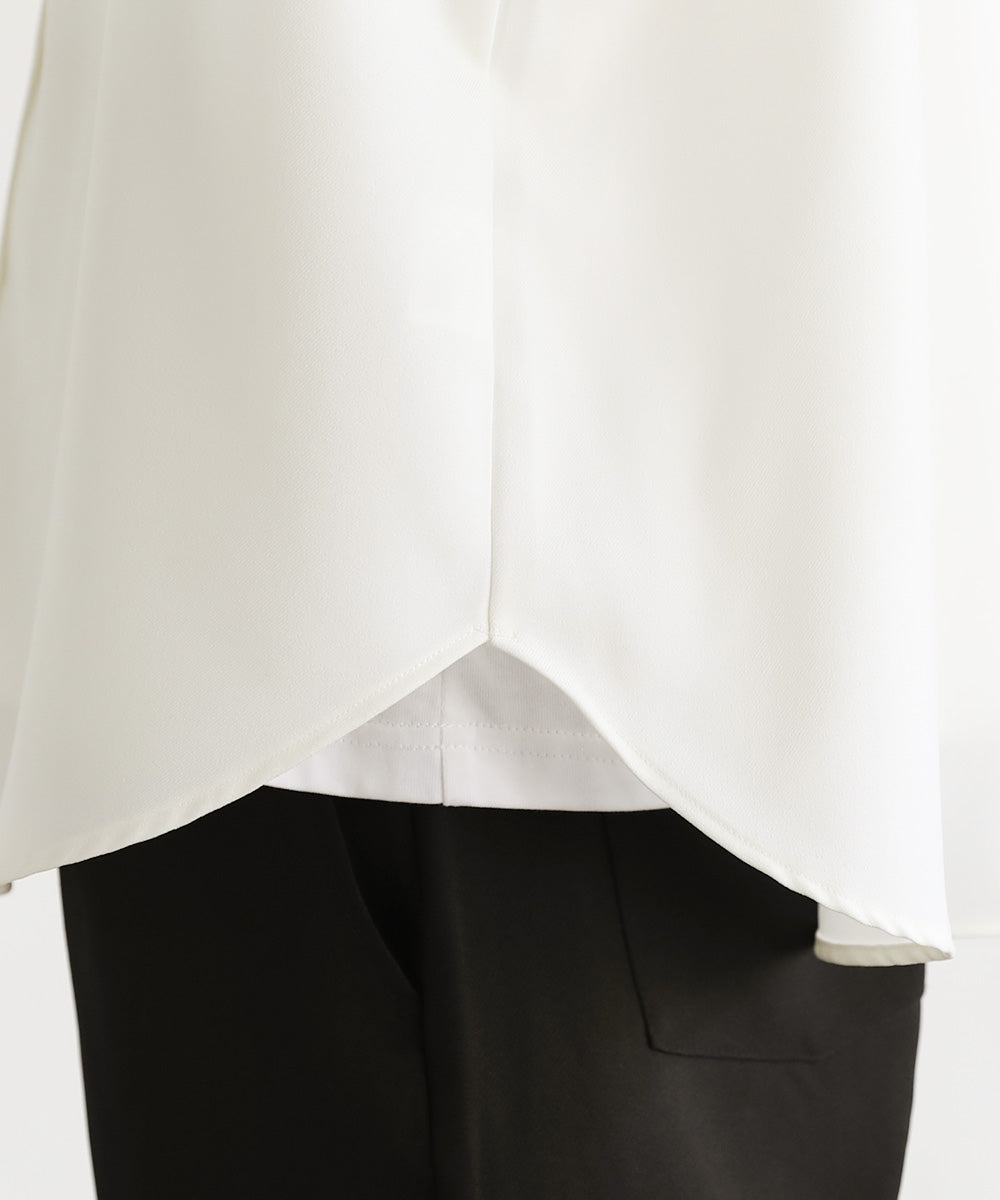 カジュアル THE CASUAL SPU 日本製LANATECウォッシャブルレギュラーカラーシャツ