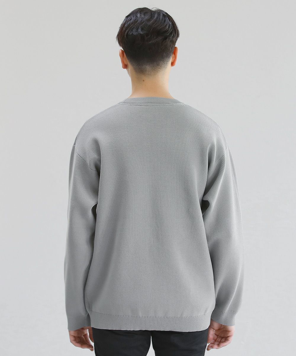 カジュアル THE CASUAL SPU 4WAYストレッチウォッシャブルニット (ブルーグレー) ブルーグレー