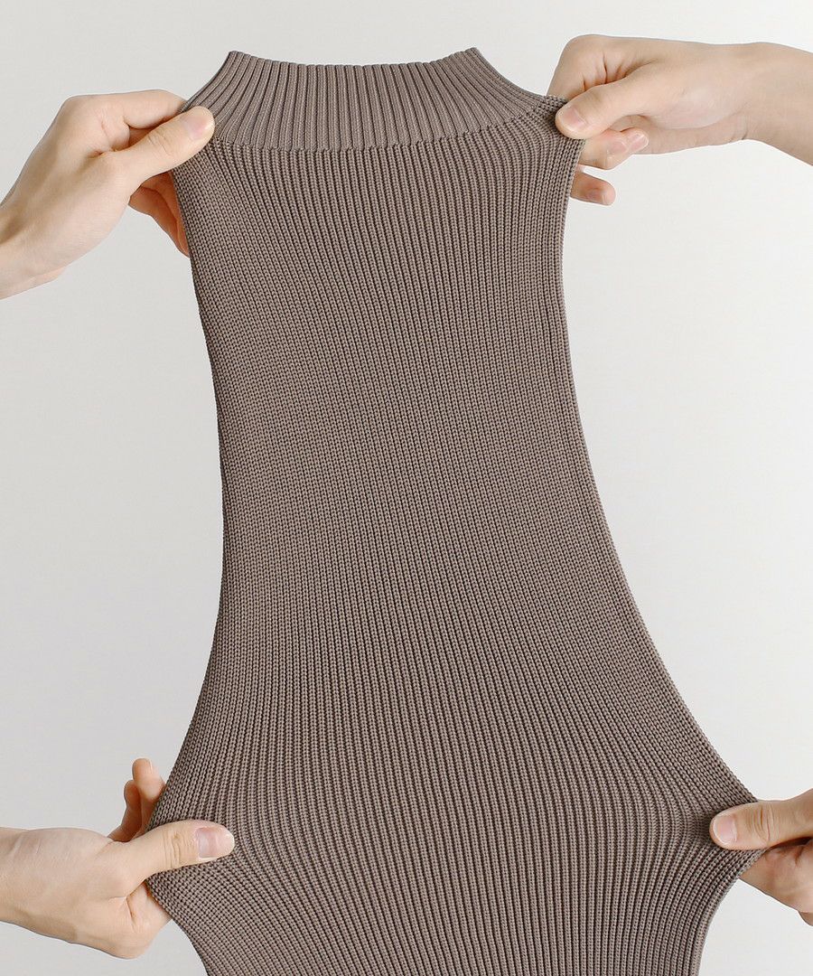 カジュアル THE CASUAL SPU 4WAYストレッチウォッシャブルニット (ブルーグレー) ブルーグレー