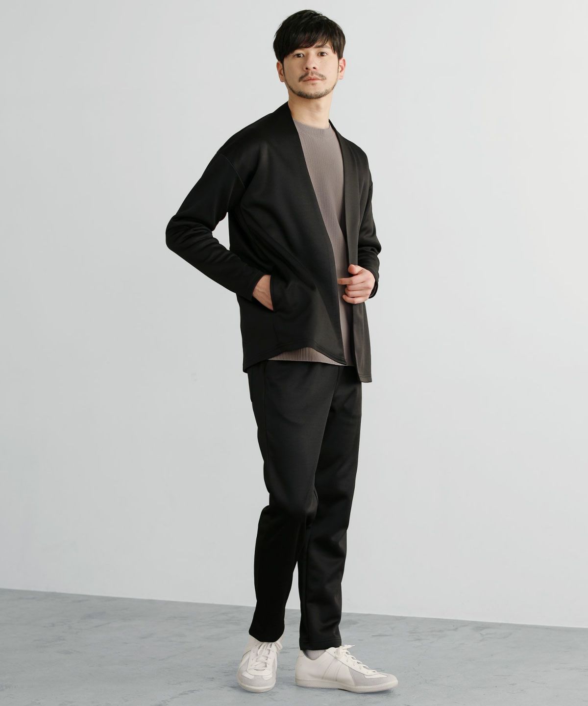 カジュアル THE CASUAL SPU 4WAYストレッチウォッシャブルニット (ブルーグレー) ブルーグレー