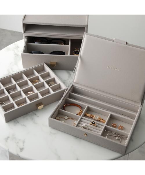 スタッカーズ STACKERS STACKERS ジュエリーボックス Classic Hybrid Drawer Set of 3 (76238/NavyPebble) 76238/NavyPebble