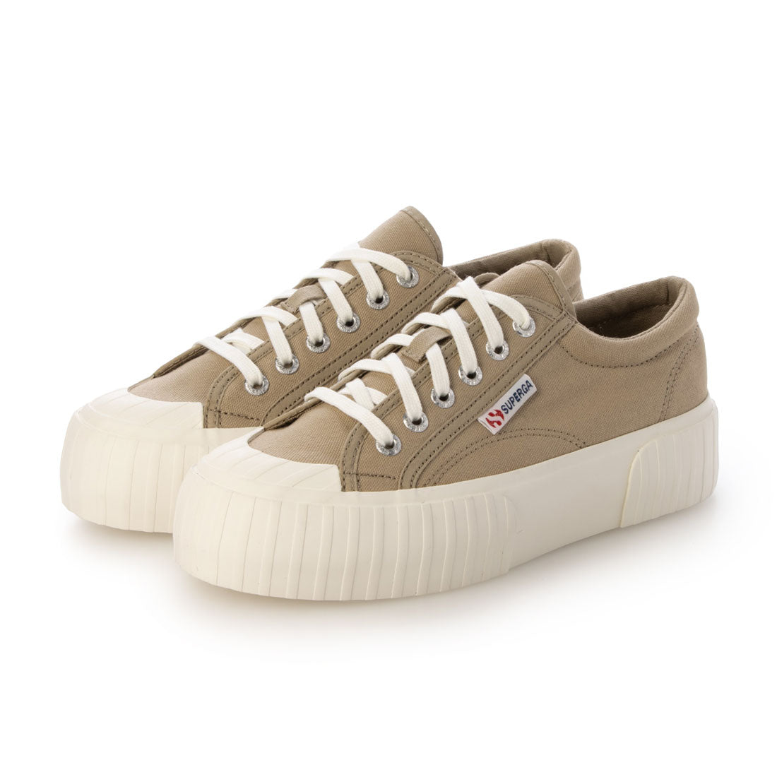 SUPERGA Women's Sneakers 2631 STRIPE PLATFORM Military Style Thick Sol
