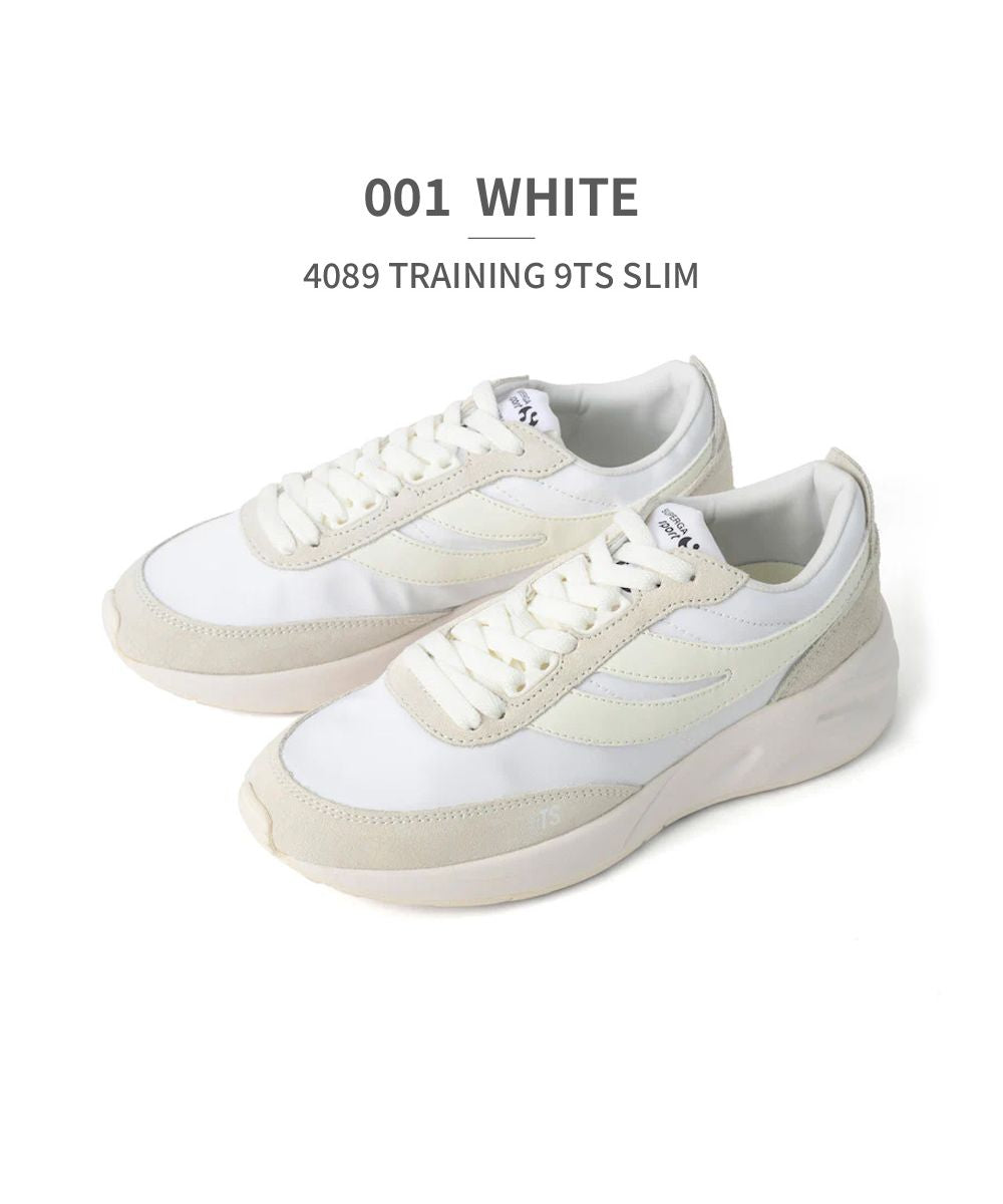 スペルガ SUPERGA レディース スニーカー 4089 TRAINING 9TS SLIM 厚底 3A6128HW,ホワイト