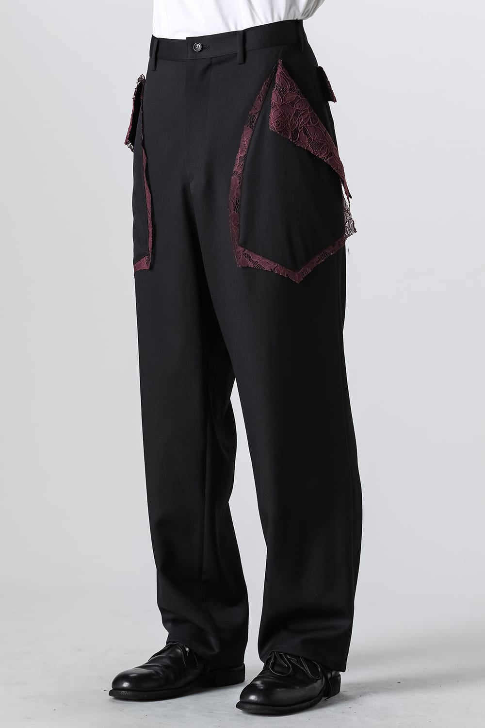サルバム sulvam Gavadine Lace Straight Pants