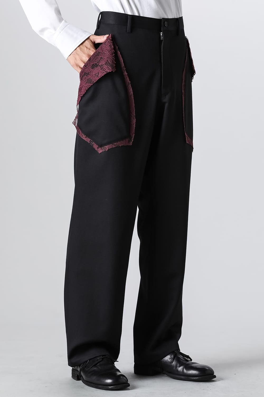 サルバム sulvam Gavadine Lace Straight Pants
