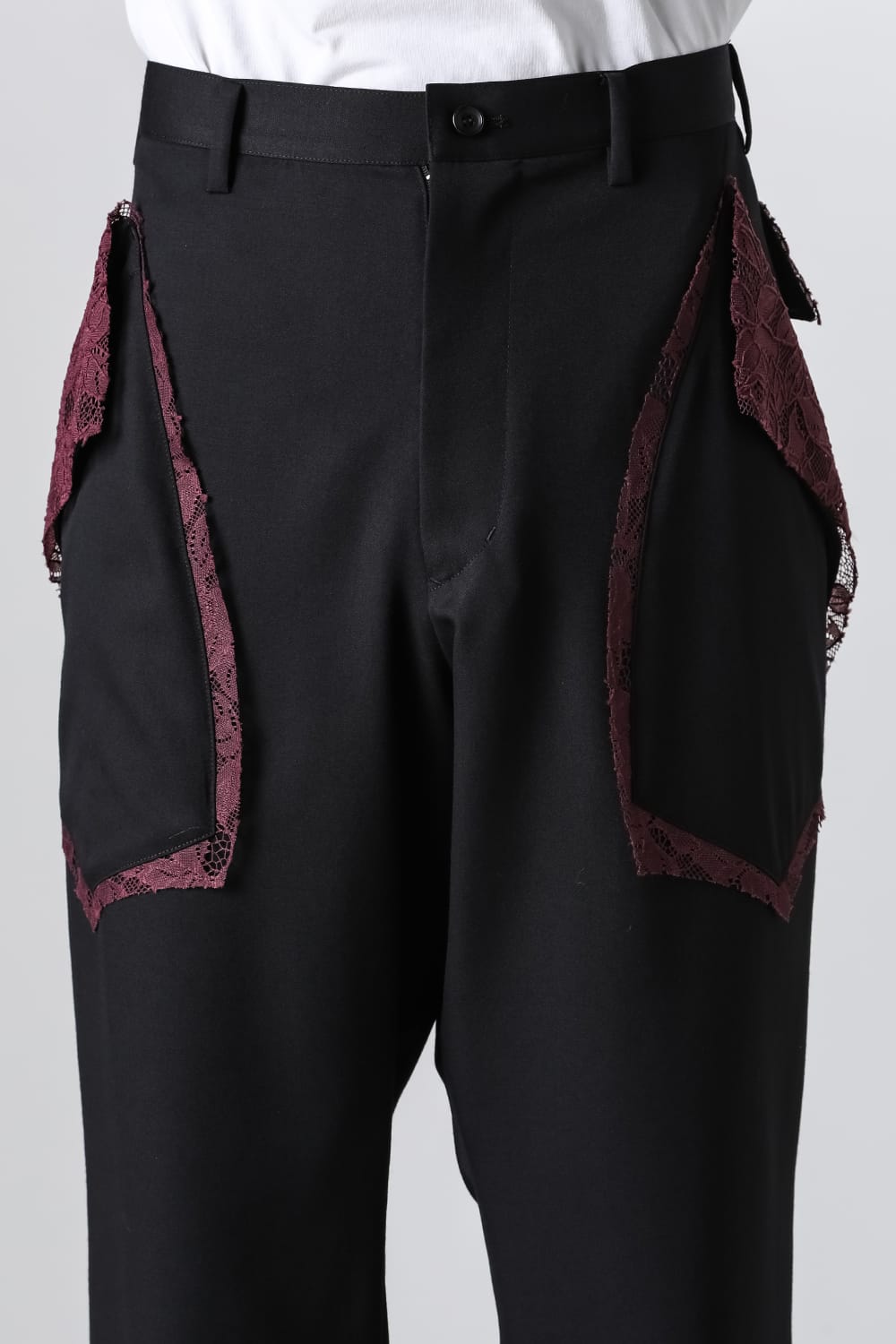 サルバム sulvam Gavadine Lace Straight Pants