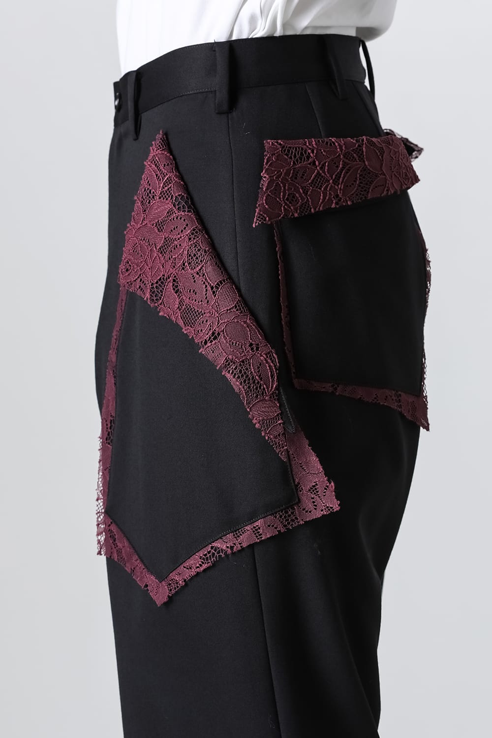 サルバム sulvam Gavadine Lace Straight Pants