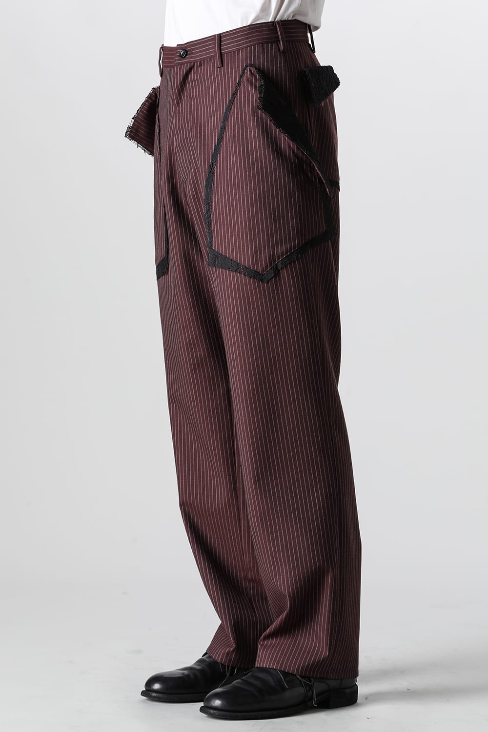 サルバム sulvam Stripe Lace Straight Pants