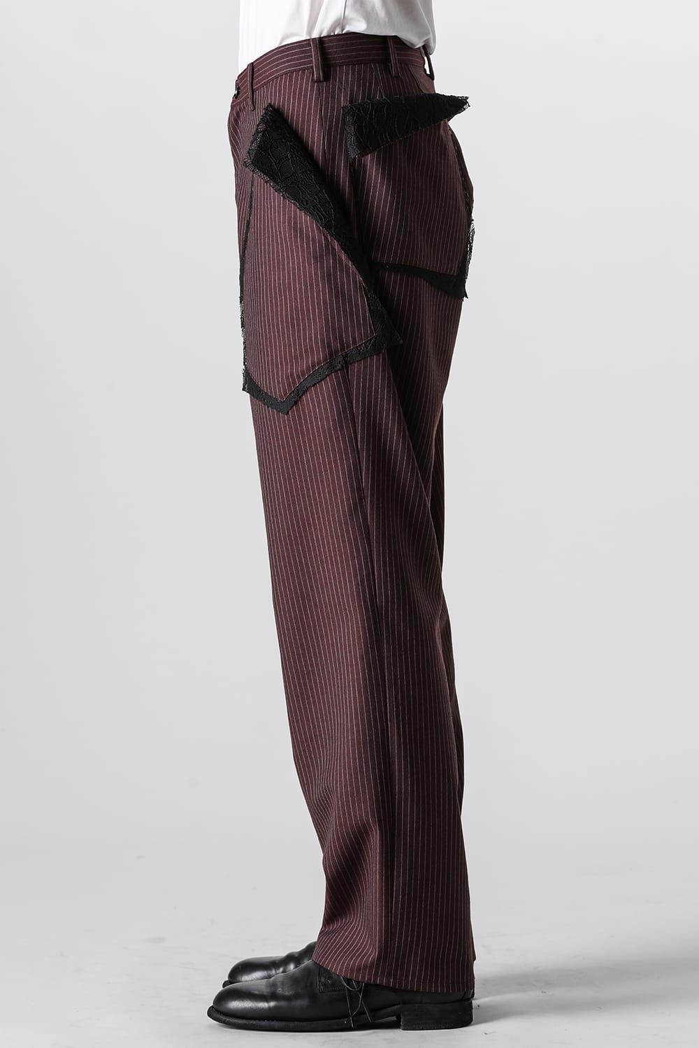 サルバム sulvam Stripe Lace Straight Pants