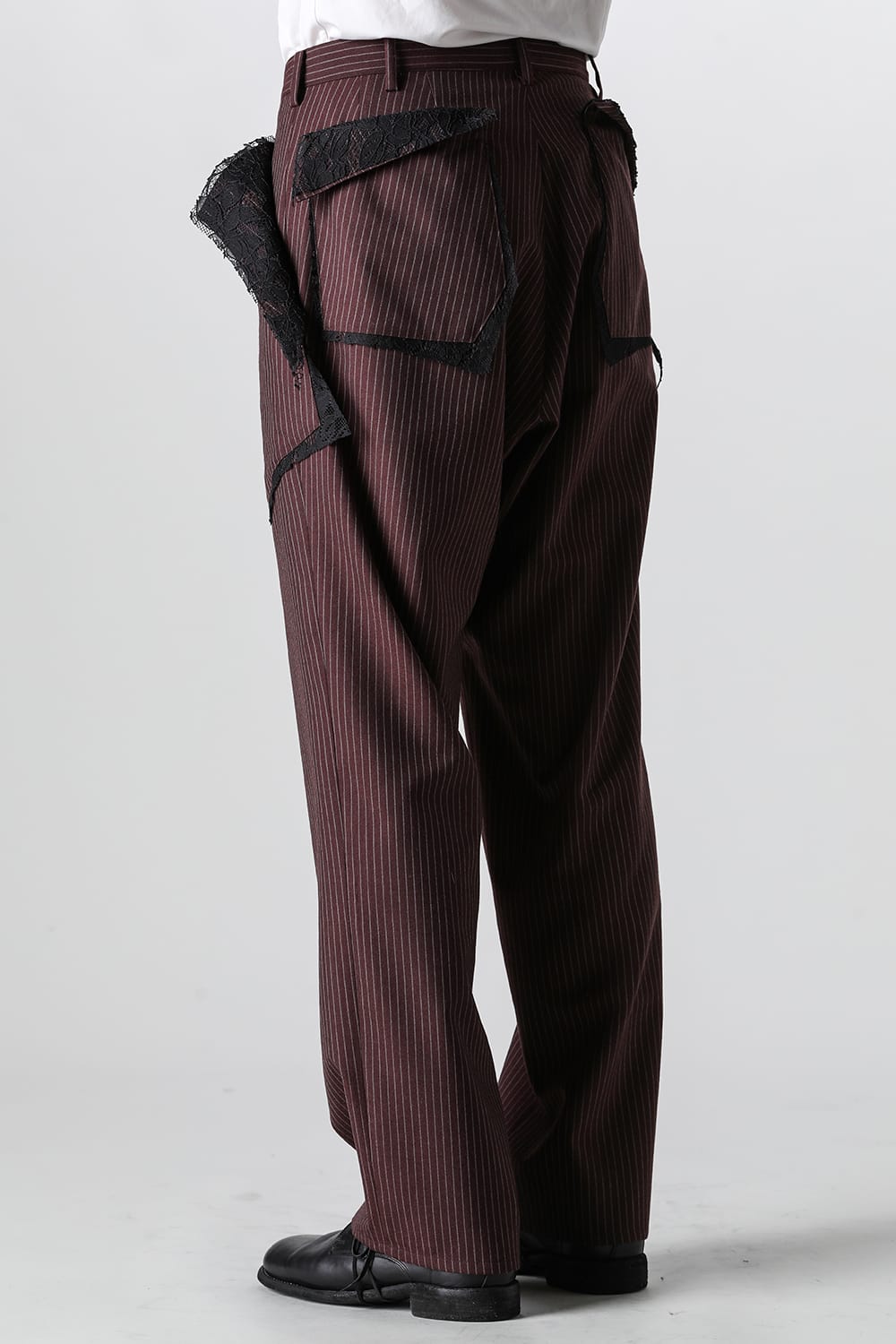 サルバム sulvam Stripe Lace Straight Pants