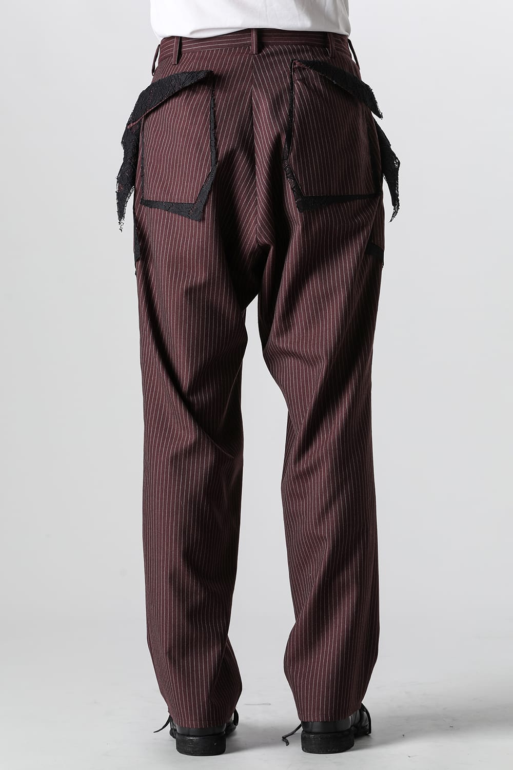 サルバム sulvam Stripe Lace Straight Pants