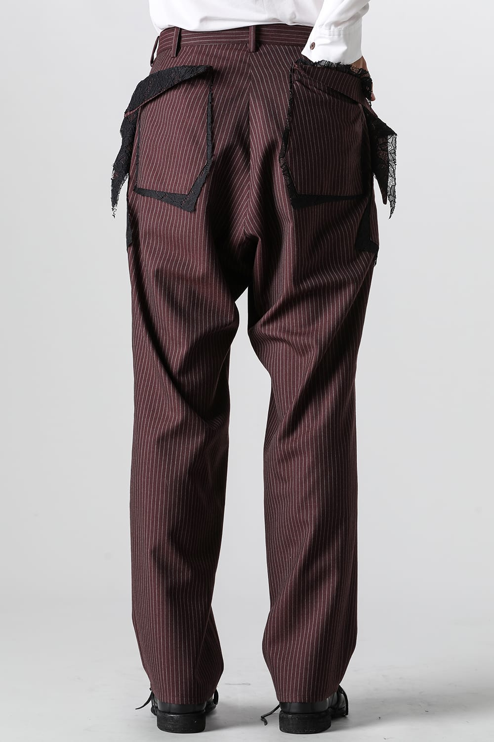 サルバム sulvam Stripe Lace Straight Pants