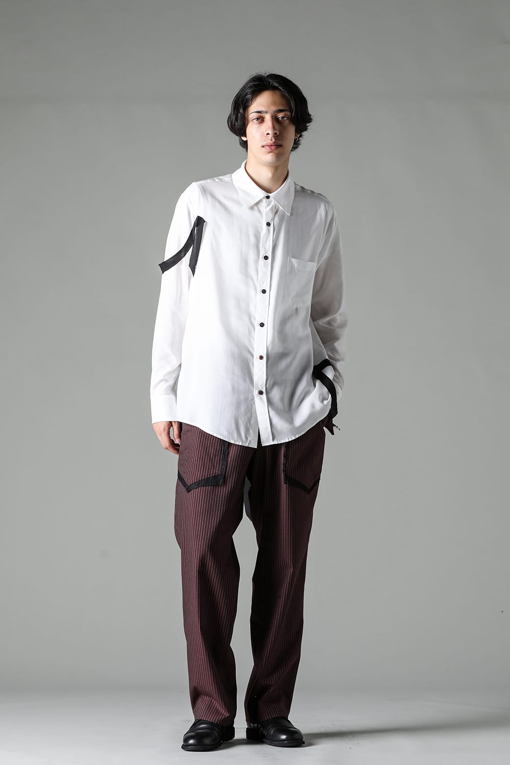 サルバム sulvam Stripe Lace Straight Pants