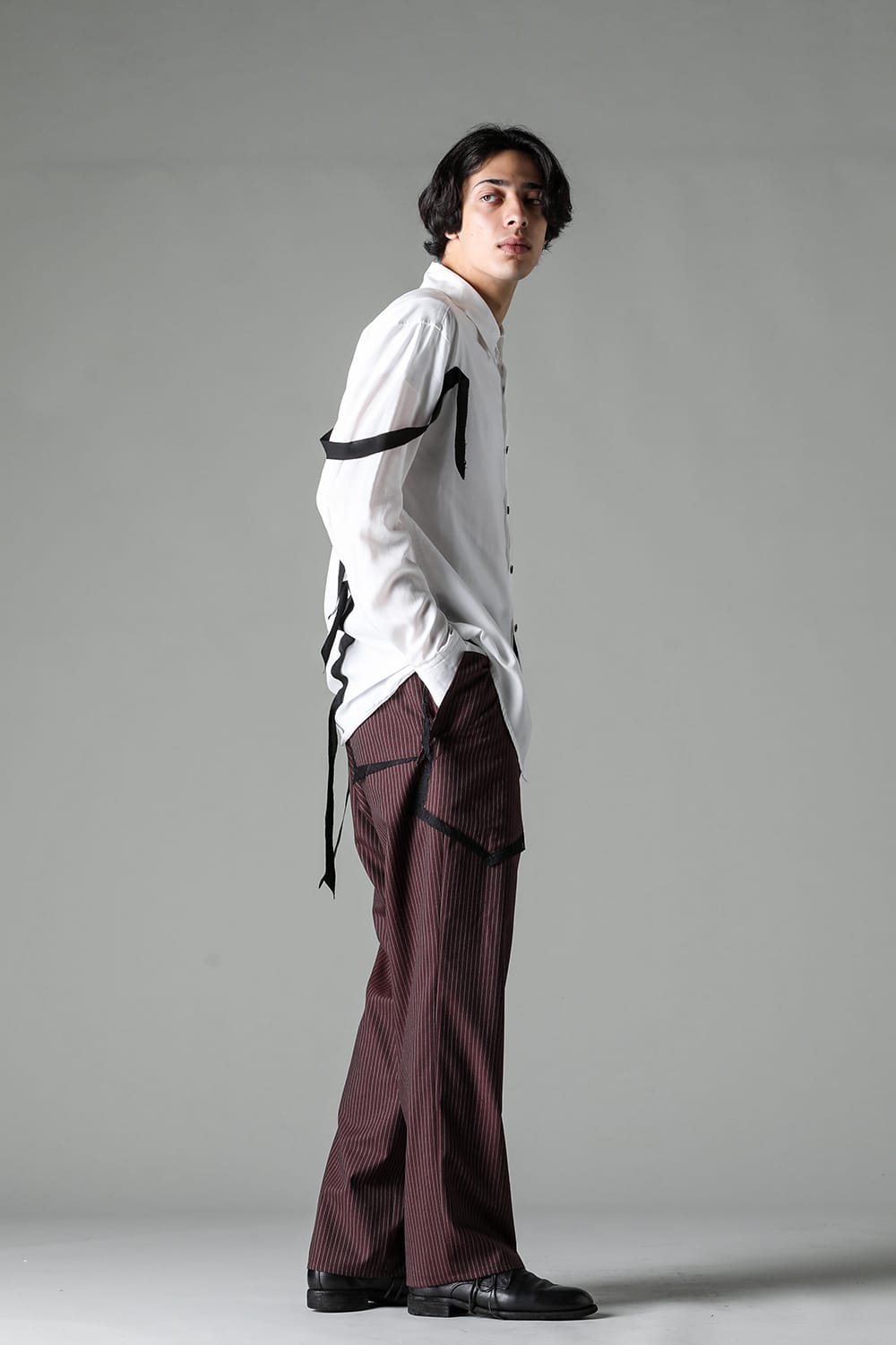 サルバム sulvam Stripe Lace Straight Pants