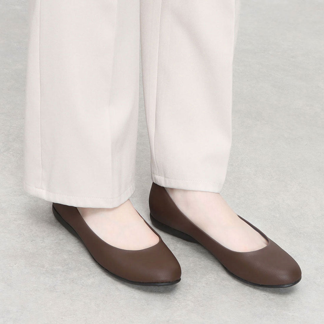 スウェイシー SUaSHI フラットシューズ (ダークブラウン) ダークブラウン