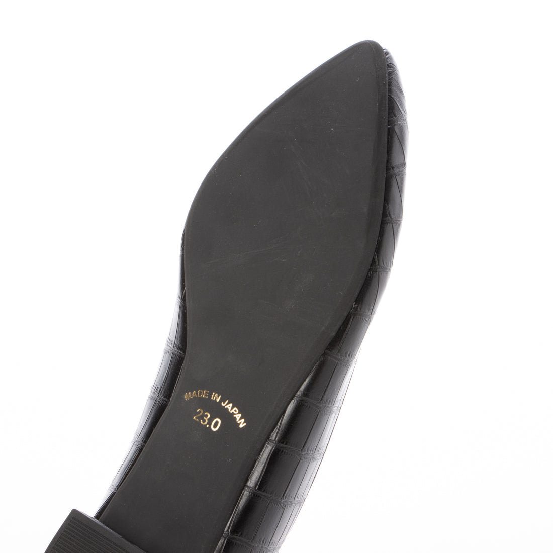 スウェイシー SUaSHI クロコ型押しローヒールパンプス (ブラック) ブラック