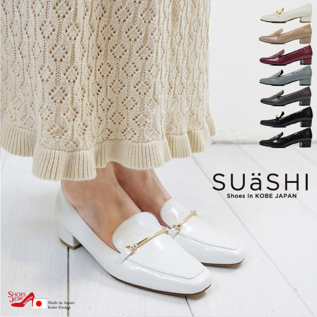 スウェイシー SUaSHI SUaSHI スウェイシー ローファー レディース 痛くない 長時間 疲れない 走れる ビット ストレッチ 黒 ブラック 歩きやすい 防水 幅広 スアシ