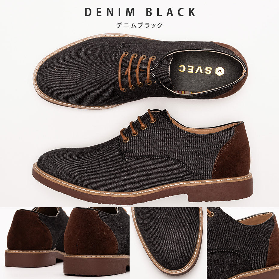 シュベック SVEC オックスフォードシューズ,デニムブラック