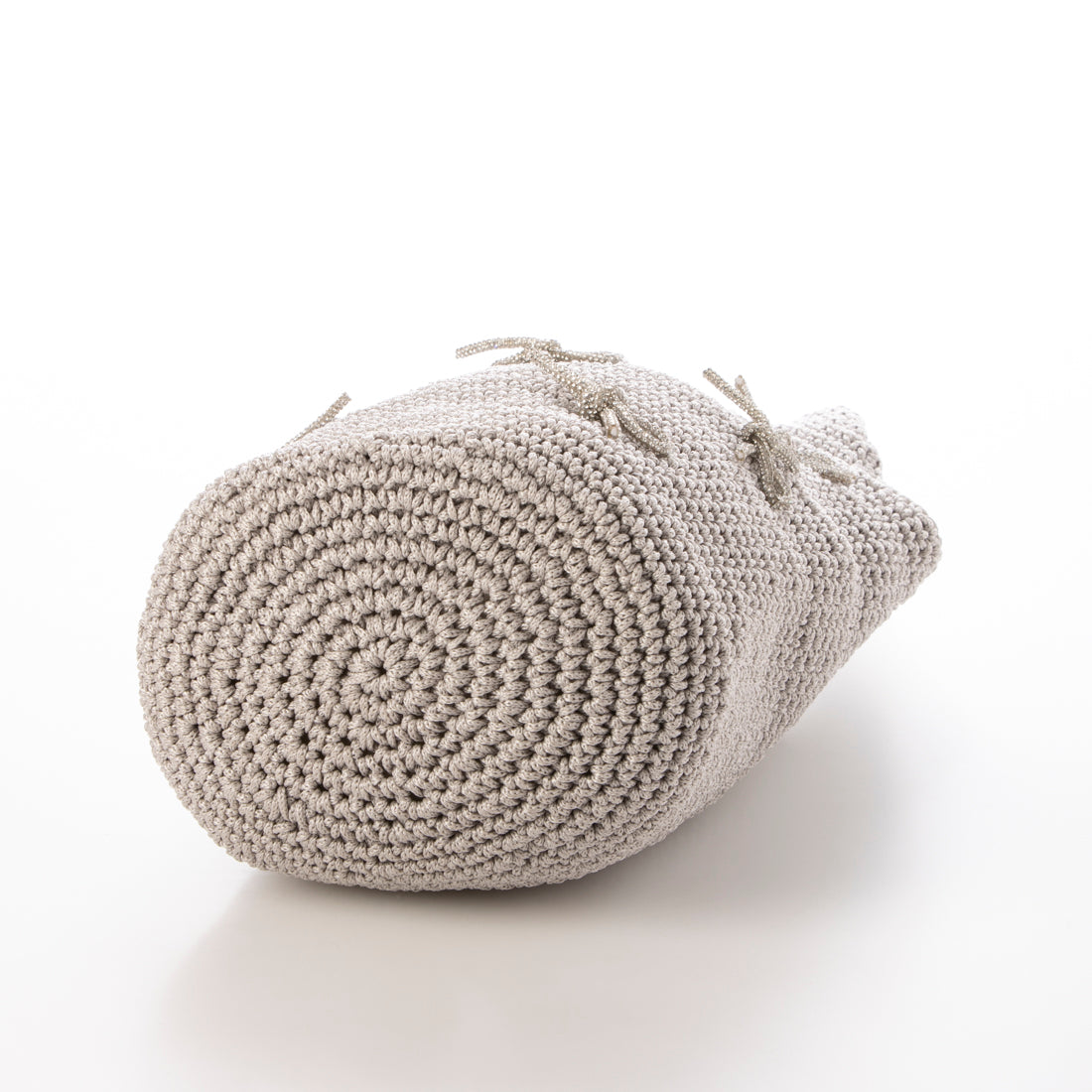 Trysil 【Resort/ Basket Bag/ Gift】 Bijou Ribbon Cord Knit Tote Bag