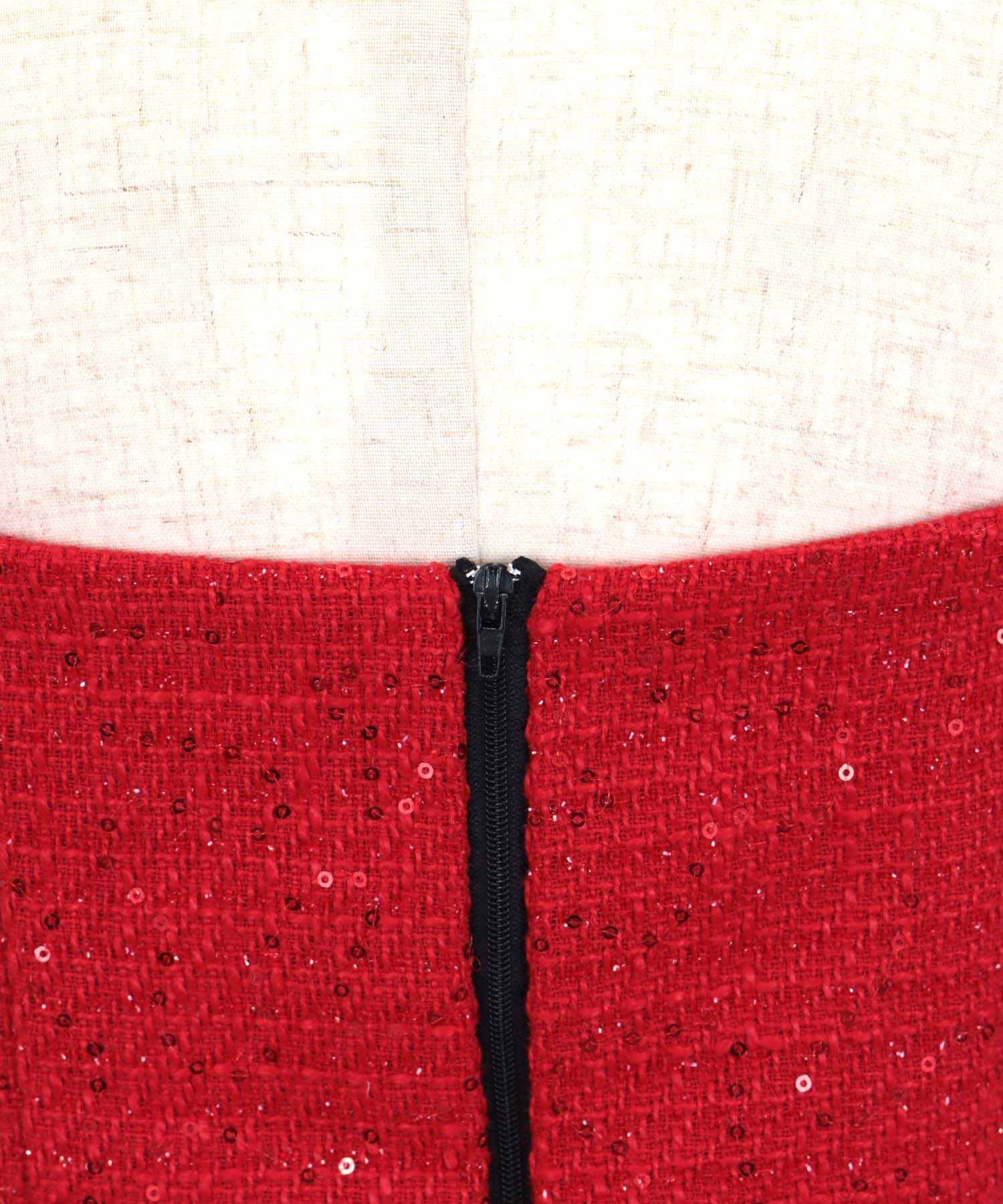 ティカ Tika サンタコス 3点set ショルダーパールリボンツイードスパンコールサンタコスプレ【返品不可商品】