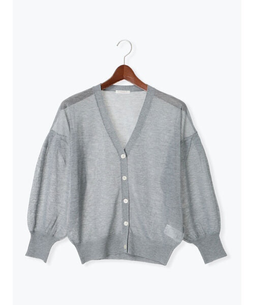 テチチ Te chichi 袖ボリュームシアーVネックカーディガン (オフホワイト) オフホワイト