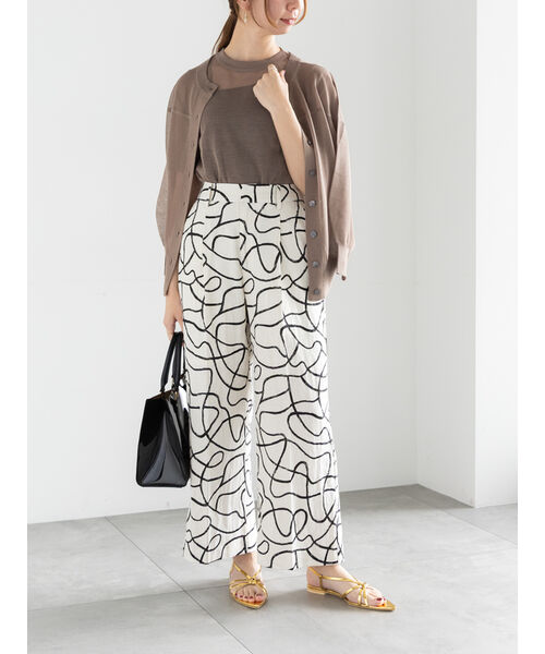 テチチ Te chichi プリントアソートレーヨンリネンパンツ《2025summer catalog item》 (ベージュ) ベージュ