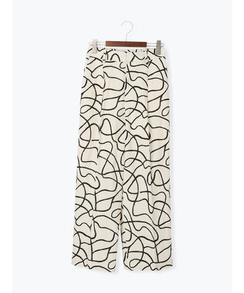 テチチ Te chichi プリントアソートレーヨンリネンパンツ《2025summer catalog item》 (ベージュ) ベージュ