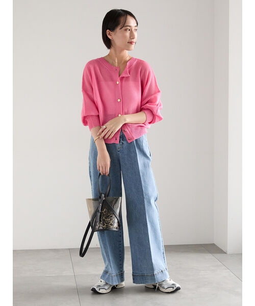 テチチ Te chichi ペーパータッチヤーン2wayメッシュニット (レッド) レッド