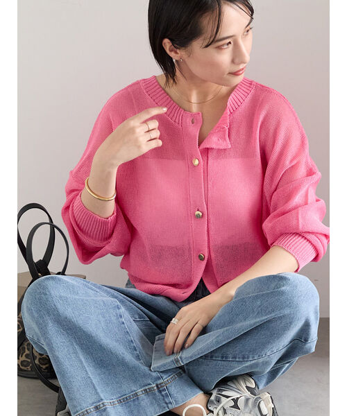 テチチ Te chichi ペーパータッチヤーン2wayメッシュニット (レッド) レッド