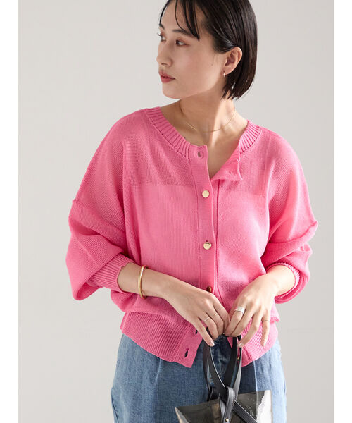 テチチ Te chichi ペーパータッチヤーン2wayメッシュニット (レッド) レッド