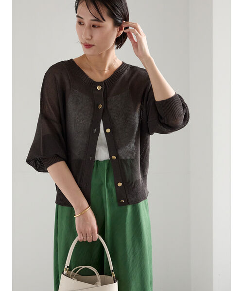 テチチ Te chichi ペーパータッチヤーン2wayメッシュニット (レッド) レッド